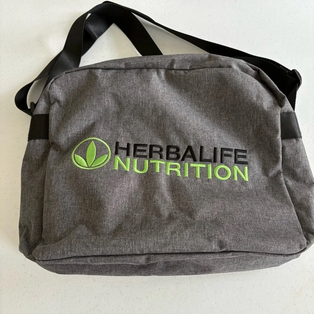 Herbalife nutrition tote messenger laptop bag swag bag grey